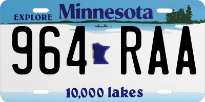 MN license plate 964RAA