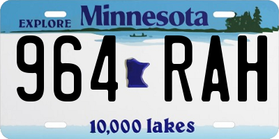 MN license plate 964RAH