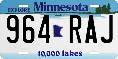 MN license plate 964RAJ