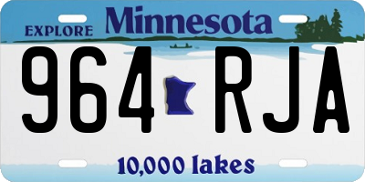 MN license plate 964RJA