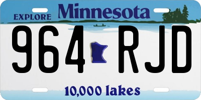 MN license plate 964RJD