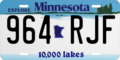 MN license plate 964RJF