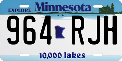 MN license plate 964RJH
