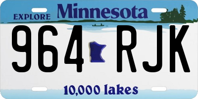MN license plate 964RJK