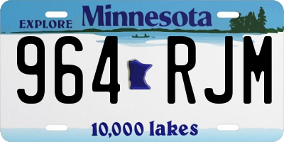 MN license plate 964RJM