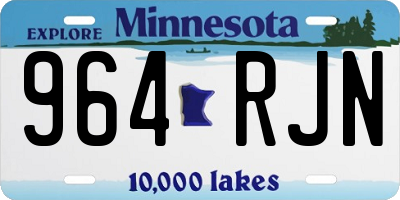 MN license plate 964RJN