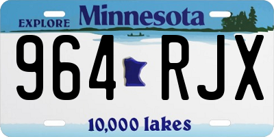 MN license plate 964RJX