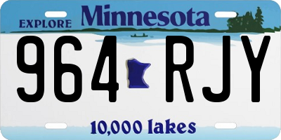 MN license plate 964RJY