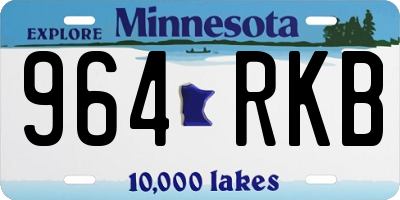 MN license plate 964RKB