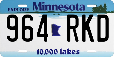 MN license plate 964RKD