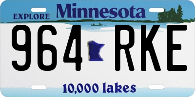MN license plate 964RKE