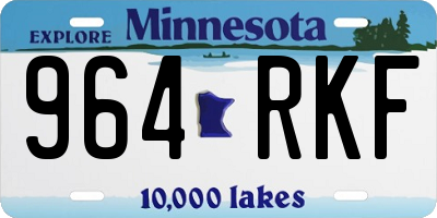 MN license plate 964RKF