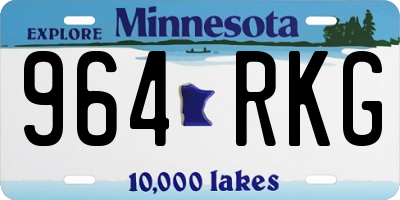 MN license plate 964RKG