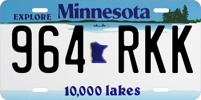 MN license plate 964RKK