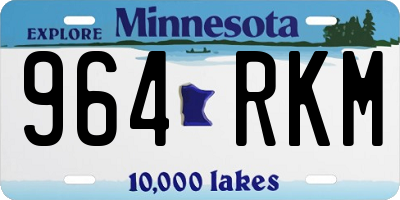 MN license plate 964RKM
