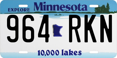 MN license plate 964RKN