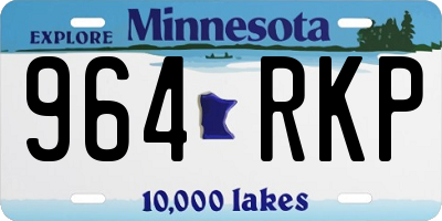 MN license plate 964RKP