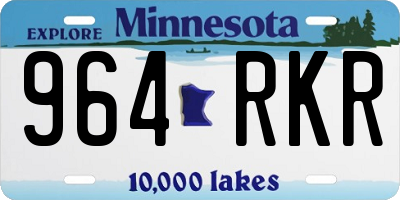 MN license plate 964RKR
