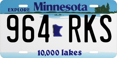 MN license plate 964RKS