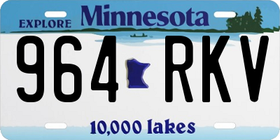 MN license plate 964RKV