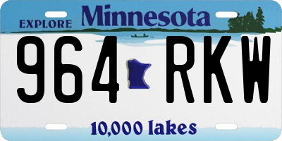MN license plate 964RKW