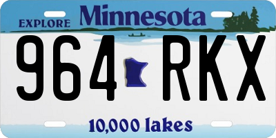 MN license plate 964RKX