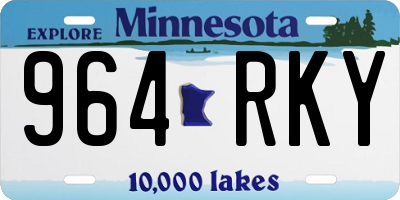 MN license plate 964RKY