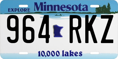 MN license plate 964RKZ