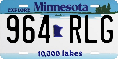 MN license plate 964RLG