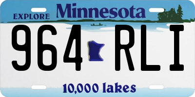 MN license plate 964RLI