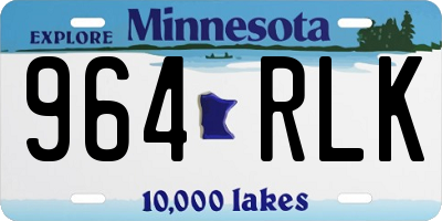 MN license plate 964RLK