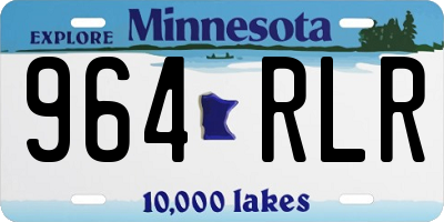 MN license plate 964RLR