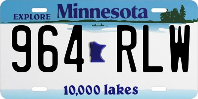 MN license plate 964RLW