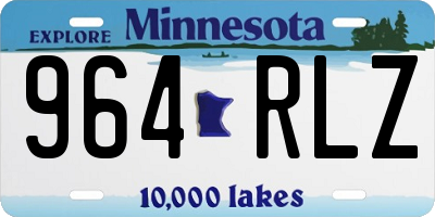 MN license plate 964RLZ