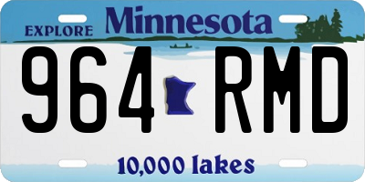 MN license plate 964RMD