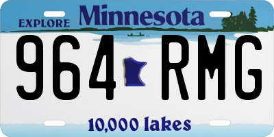 MN license plate 964RMG