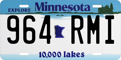 MN license plate 964RMI