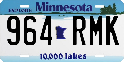 MN license plate 964RMK