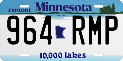 MN license plate 964RMP