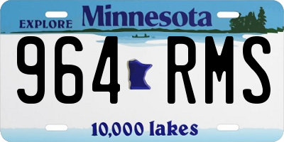 MN license plate 964RMS