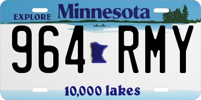 MN license plate 964RMY