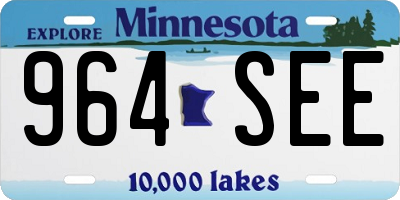 MN license plate 964SEE