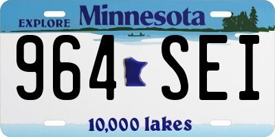 MN license plate 964SEI