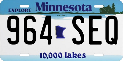MN license plate 964SEQ