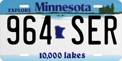 MN license plate 964SER