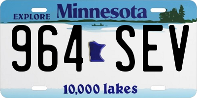 MN license plate 964SEV