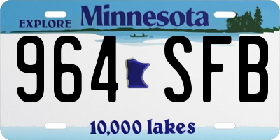 MN license plate 964SFB