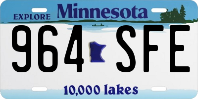 MN license plate 964SFE