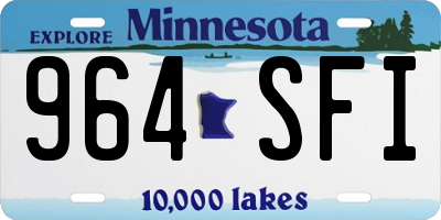 MN license plate 964SFI