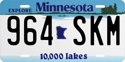 MN license plate 964SKM